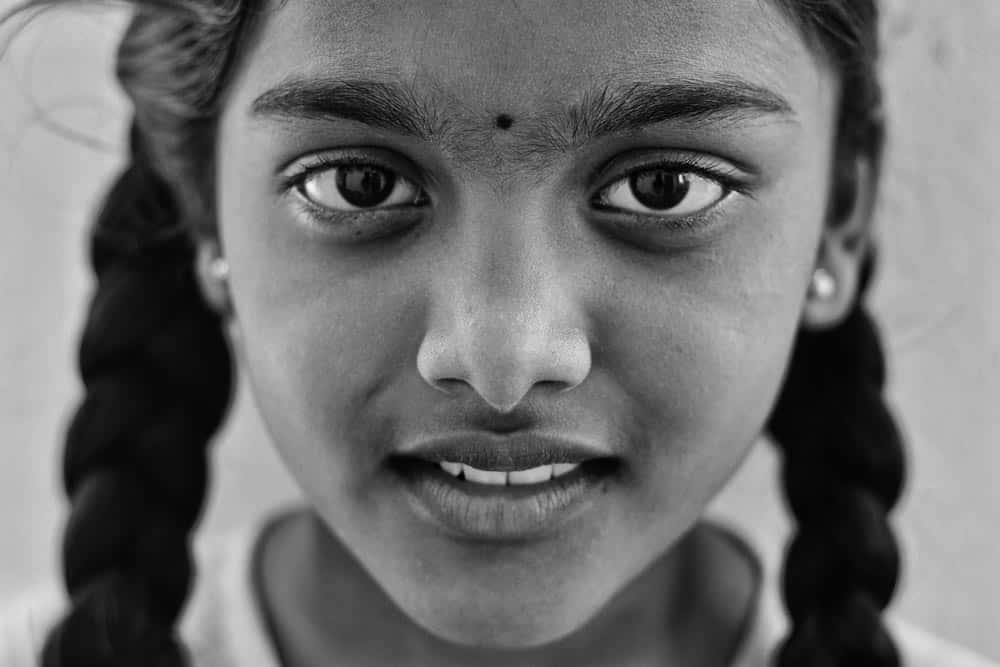 Indian school girl portrait
