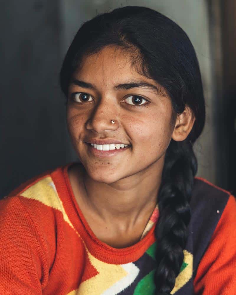 Indian girl smiling